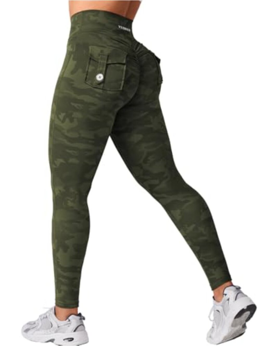 High Waisted Scrunch Leggings with Pockets for Women, Tummy Control Yoga Pants